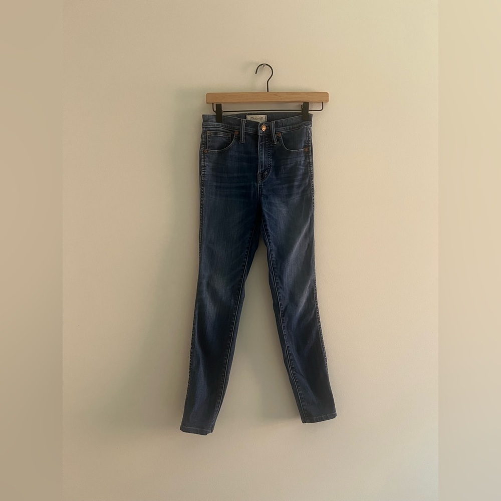 Madewell High Rise Skinny Jeans Size 24 Dark Wash Stretch Denim